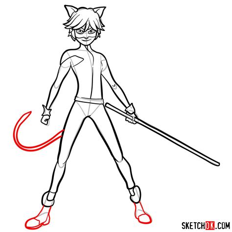 How To Draw Cat Noir Sketchok Easy Drawing Guides 980 The Best Porn