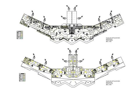 Plan Detail Of Airport Building 2d View Cad Structural Block Autocad