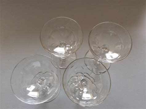 Set Four Antique Champagne Glasses C1880 516058 Uk