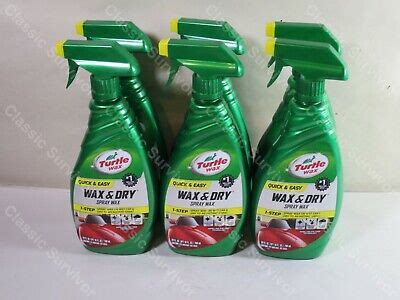 Turtle Wax 1 Step Wax Dry 26 Oz 769 Ml Quick Easy Spray Wax Case Of