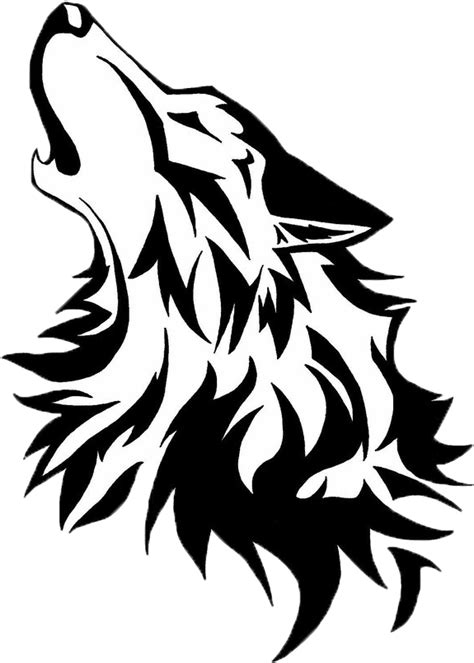 Download Wolf Head Stencil Full Size Png Image Pngkit