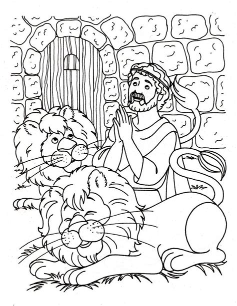 Daniel In The Lions Den Coloring Page Coloring Home