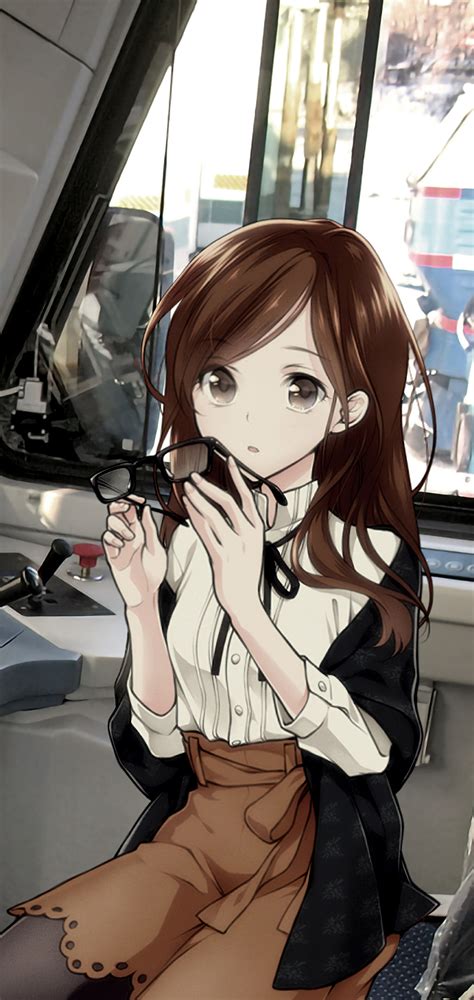 1080x2280 Anime Girl Train Pilot 4k One Plus 6huawei P20honor View 10