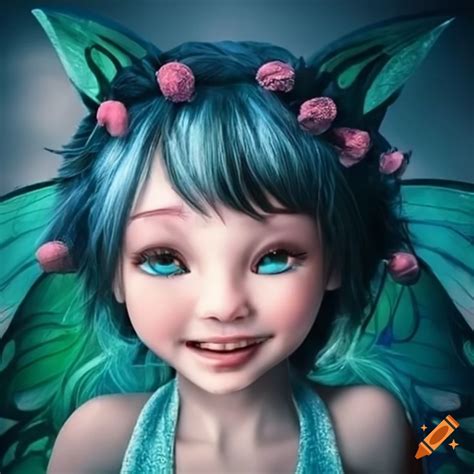 Smiling Fairy Girl On Craiyon