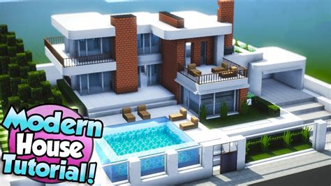 How to build a small modern house tutorial + interior (#19). Minecraft: How to Build a Large Modern House Tutorial (#15 ...