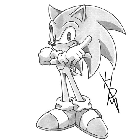 Sonic X Cartoon Style Pencil Drawing By Hiddenmatrixyt On Deviantart