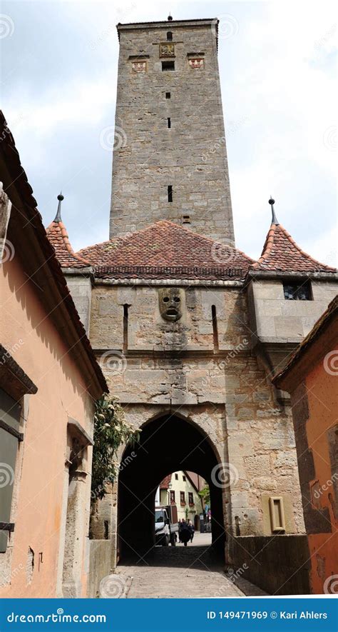 Castle Gate In Rothenburg Ob Der Tauber Germany Editorial Stock Image