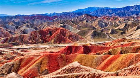 Zhangye Danxia Geopark Linze County Kina Omdömen