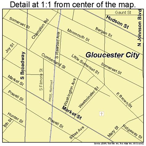 Gloucester City New Jersey Street Map 3426820