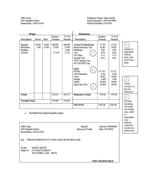 Paycheck Template Excel Templates