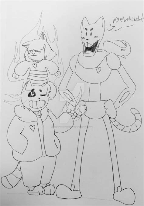 Nekotaleundertale Sans Papyrus And Frisk By Nyanpheonix101 On