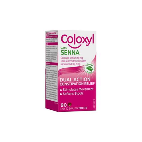 Buy Coloxyl With Senna Softener Laxative 90 Tablets At Cincotta