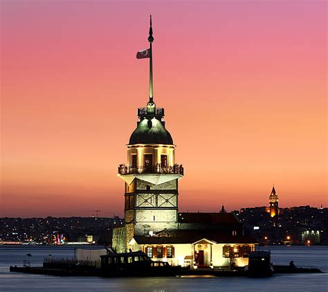 Istanbul Kiz Kulesi 4k Wallpaper