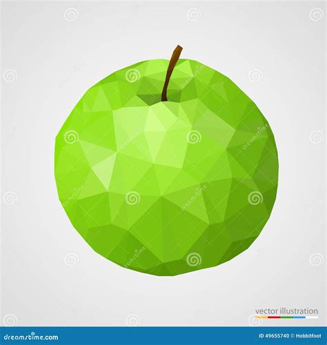 Abstract Green Apple Stock Vector Illustration Of Object 49655740