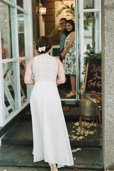 take a look at how this couple pulled off an intimate civil wedding in a restaurant civil