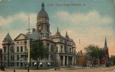 Court House Waterloo Ia Postcard
