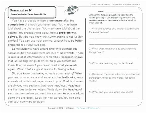 New 6th Grade Reading Comprehension Worksheets Pdf Latest Reading