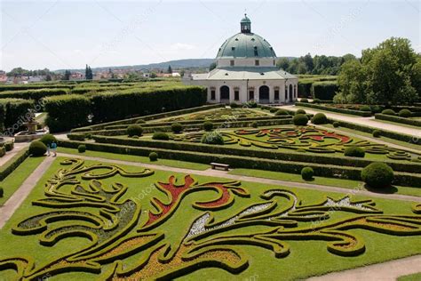 Flower Garden Of Castle In Kromeriz Czech Republic Stock Photo By