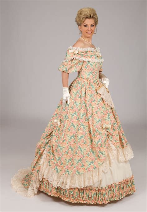 Victorian Civil War Styled Ball Gown Old Fashion Dresses Ball Gowns