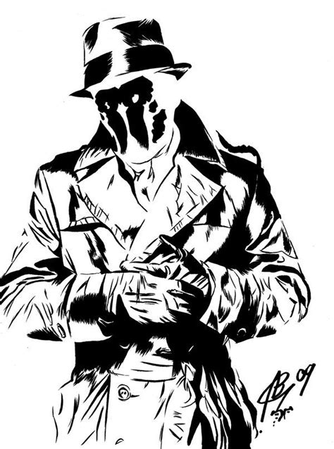 Rorschach Watchmen Drawing Rorschach Watchmen Dozorisozo
