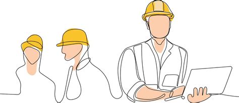 Construction Manager And Engineer Working Stock Image Vectorgrove