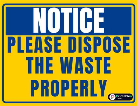 27printable Trash And Garbage Sign Download Free Pdfs