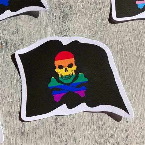 Pride Pirate Flag Stickers Etsy