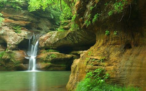 Waterfall Pond Nature Wallpaper