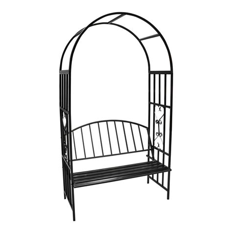 Garden Kraft 19840 Arch With Central Integral Bench Black Want Additional Info Click On