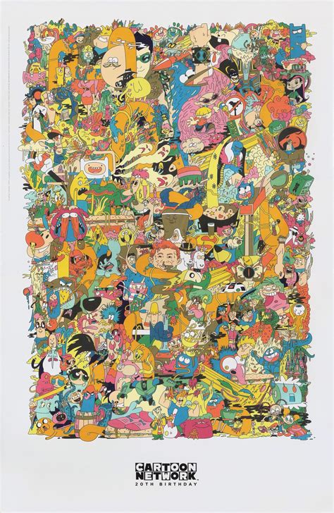 Cartoon Networks 20th Anniversary Poster Old Cartoon