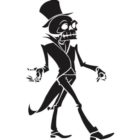 Skeleton In Top Hat Halloween Wall Sticker Decal World Of Wall Stickers