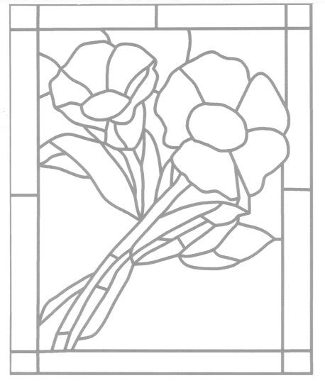 5 Best Images Of Free Printable Stained Glass Flower Patterns Free