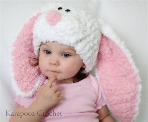 Easter Newbornbaby Bunny Hat With Floppy Ears Crocheteaster Etsy