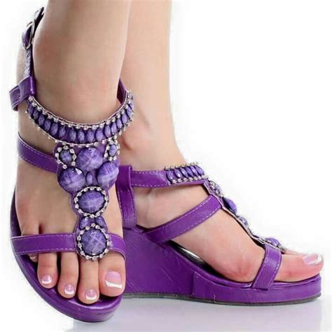 45 Beautiful Photo Purple Sandals For 2015 Best Pic Purple Sandals
