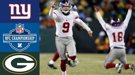 Highlights 13 Years Ago Today The Giants Upset The Green Bay Packers In The Nfc Championship