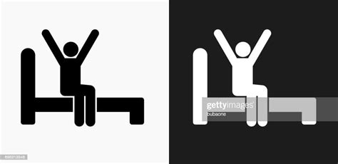 Waking Up Icon On Black And White Vector Backgrounds High Res Vector