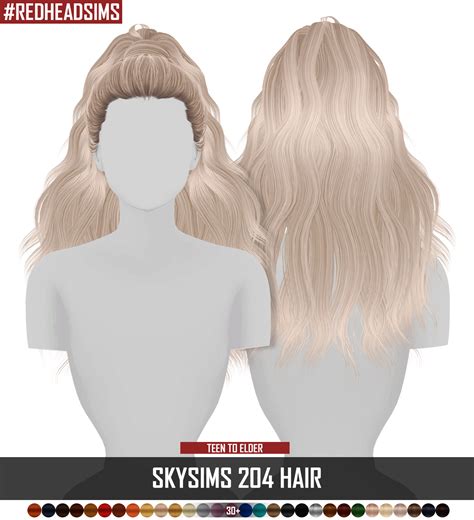 Skysims 204 Hair 2t4 Redheadsims Cc