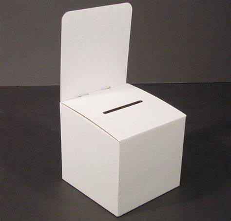 10 18 X 20 X 10 14 Inch White Cardboard Suggestion Box With Removable