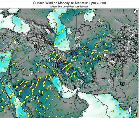 Azerbaijan Surface Wind On Sunday 01 Aug At 1030pm Irdt