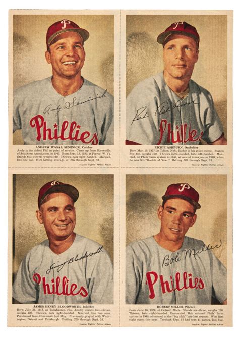 Hakes Philadelphia Phillies 1950 Inquirer Fightin Phillies Album