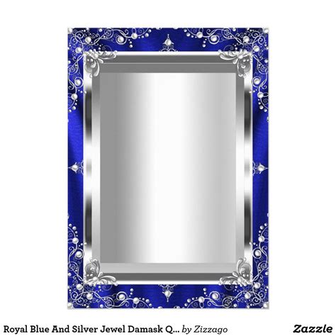 Create Your Own Invitation Flower Picture Frames Blue