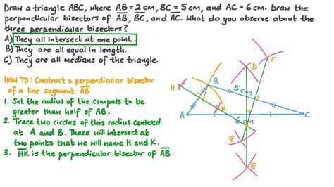 Question Video Constructing The Perpendicular Bisectors Of Sides In A