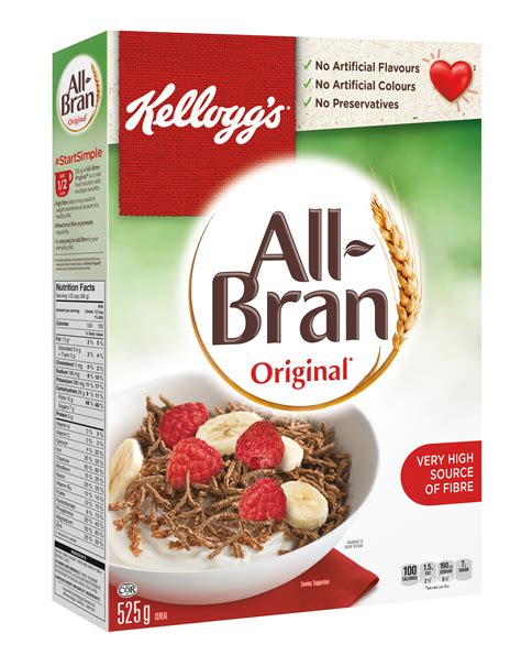 Kellogg S All Bran Cereal Nutrition Facts Nutrition Ftempo