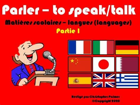Primary French School Subjects And Er Verbs Part 1 Parler And