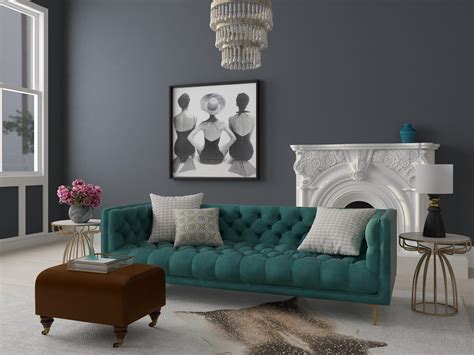 Gray And Teal Living Room Living Room Design Ideas And Photos