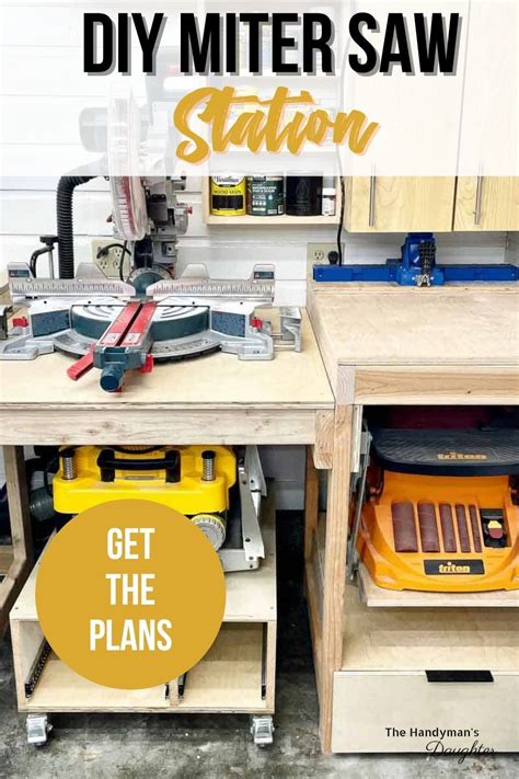 Diy Miter Saw Station With Plans Easy Woodworking Projects Beginner
