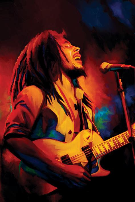 Bob Marley Artwork Painting By Sheraz A