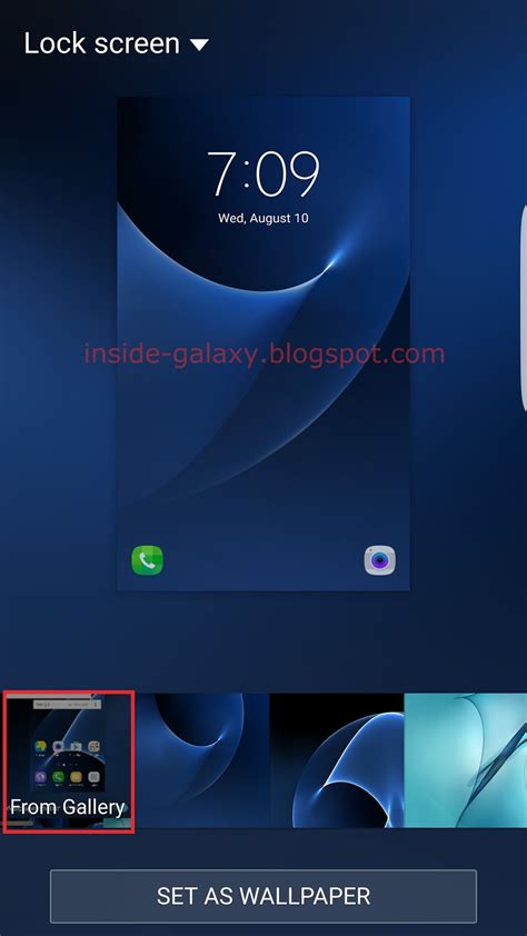Inside Galaxy Samsung Galaxy S7 Edge How To Set Your Photo Collection