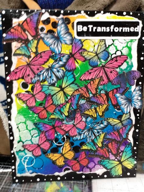 Butterfly Mixed Media Canvasby Me Art Journal Pages Mixed Media