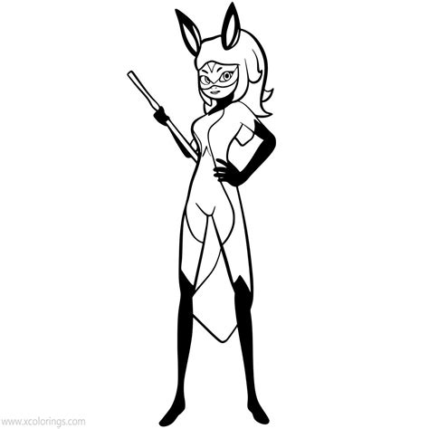 Rena Rouge Miraculous Coloring Pages